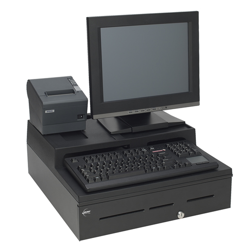 Hardware organizer platform with cash drawer